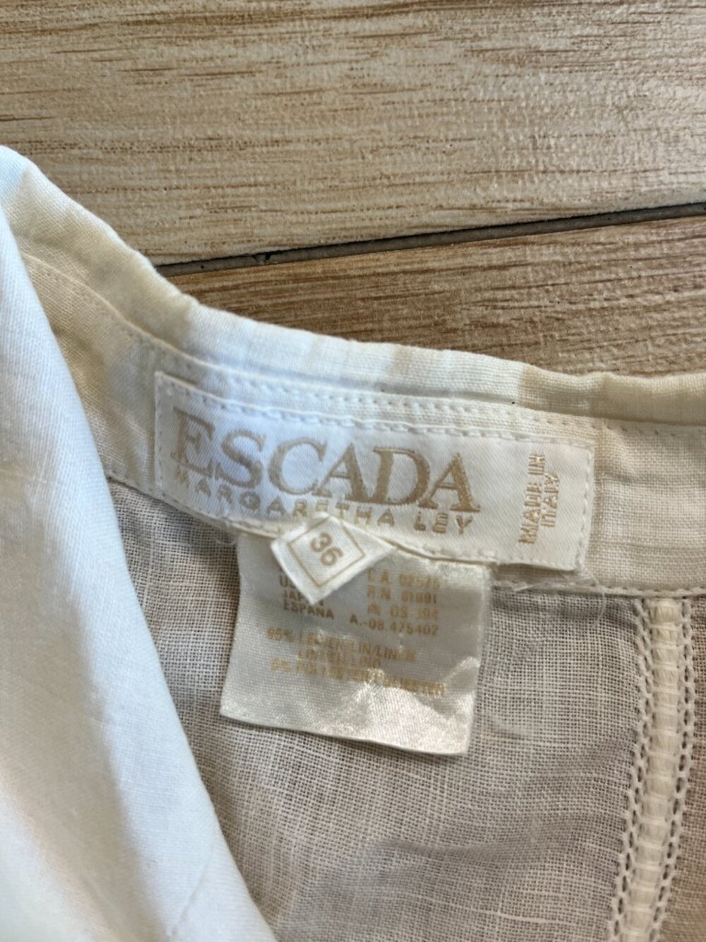 Womens Escada Margaretha Ley Vintage Cream Blouse - 36 - Picture 8 of 8